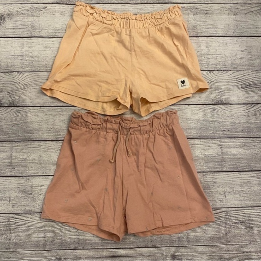 H&M Bundle of 2 pair Cotton Shorts Size 7-8 Medium Pink